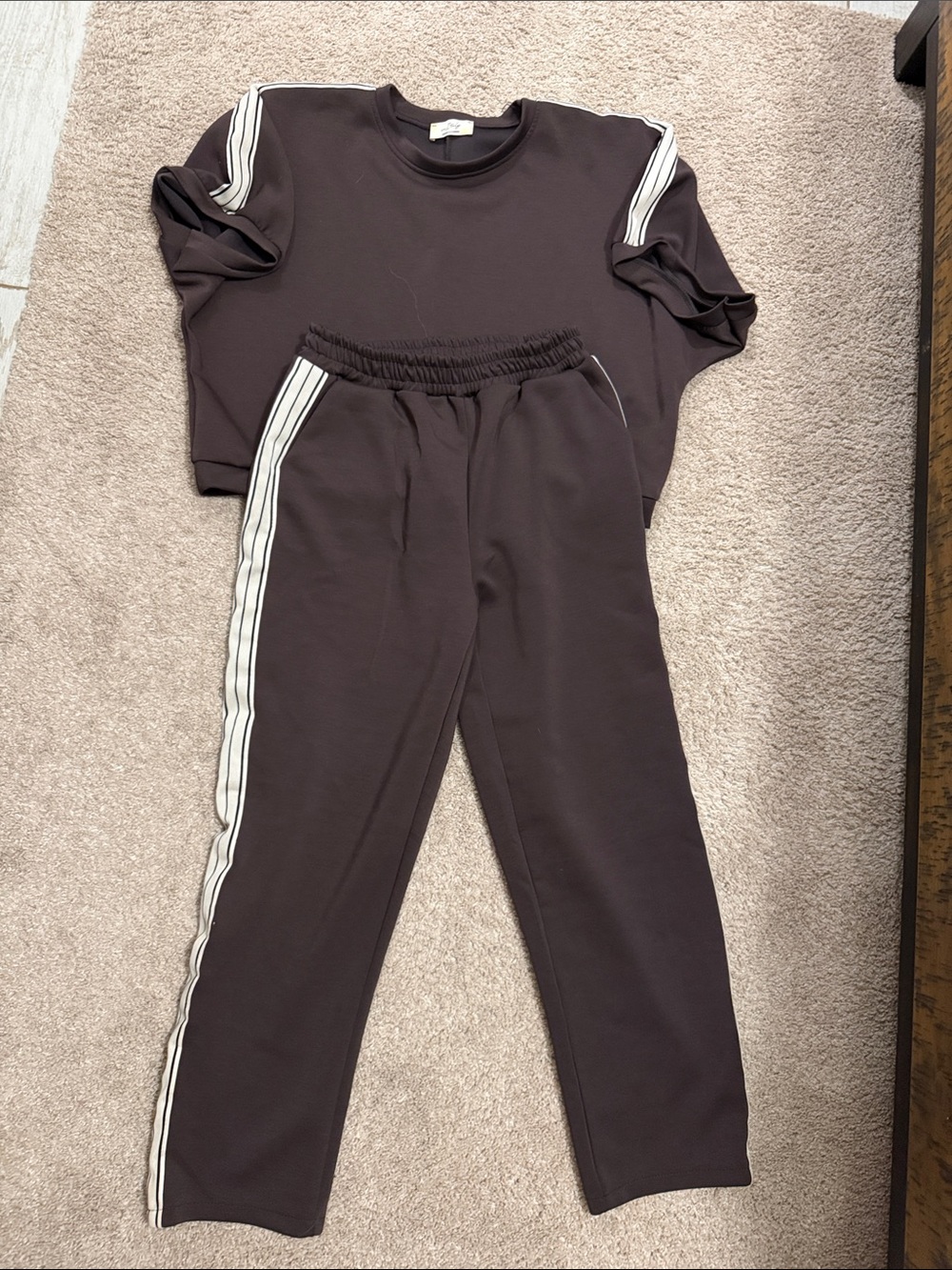 Women’s matching sweat set from local boutique